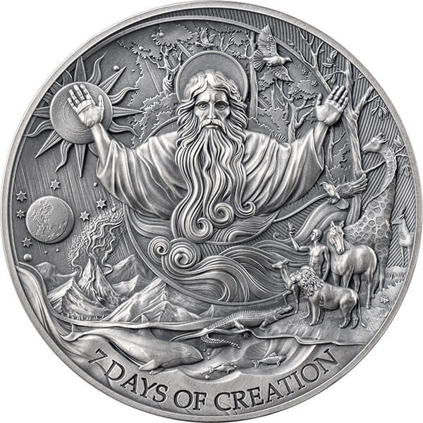 Срібна монета Сім днів Творіння 2 oz