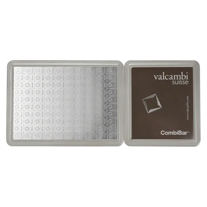 Срібний злиток CombiBar 100 x 1 g Valcambi