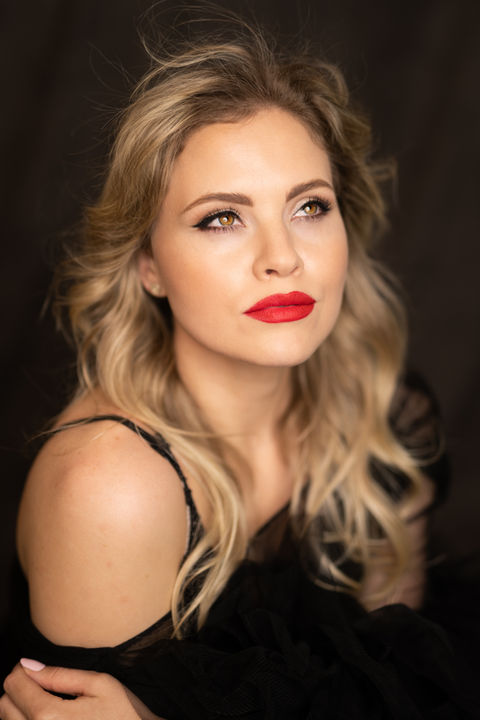 Professional makeup artistry for television and studio photography