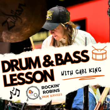 Drum & Bass Drum Lesson with Legendary Drummer, Gabi King!