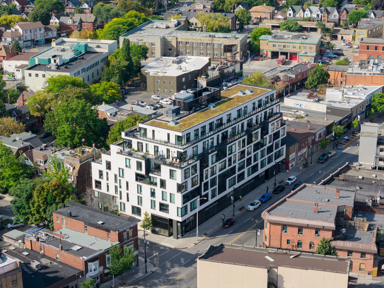 Aerial drone photo captured by a professional Toronto photographer, showcasing the city skyline and urban landscape in high-resolution detail.