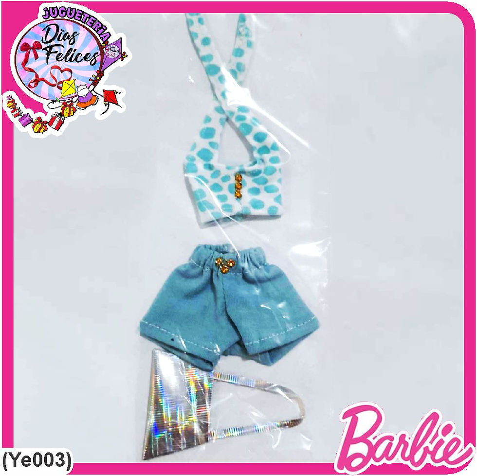 (YE003) INDUMENTARIA PARA Barbies + ROPA DE MUÑECAS + Dias Felices Jugueteria + Tienda onl.jpg