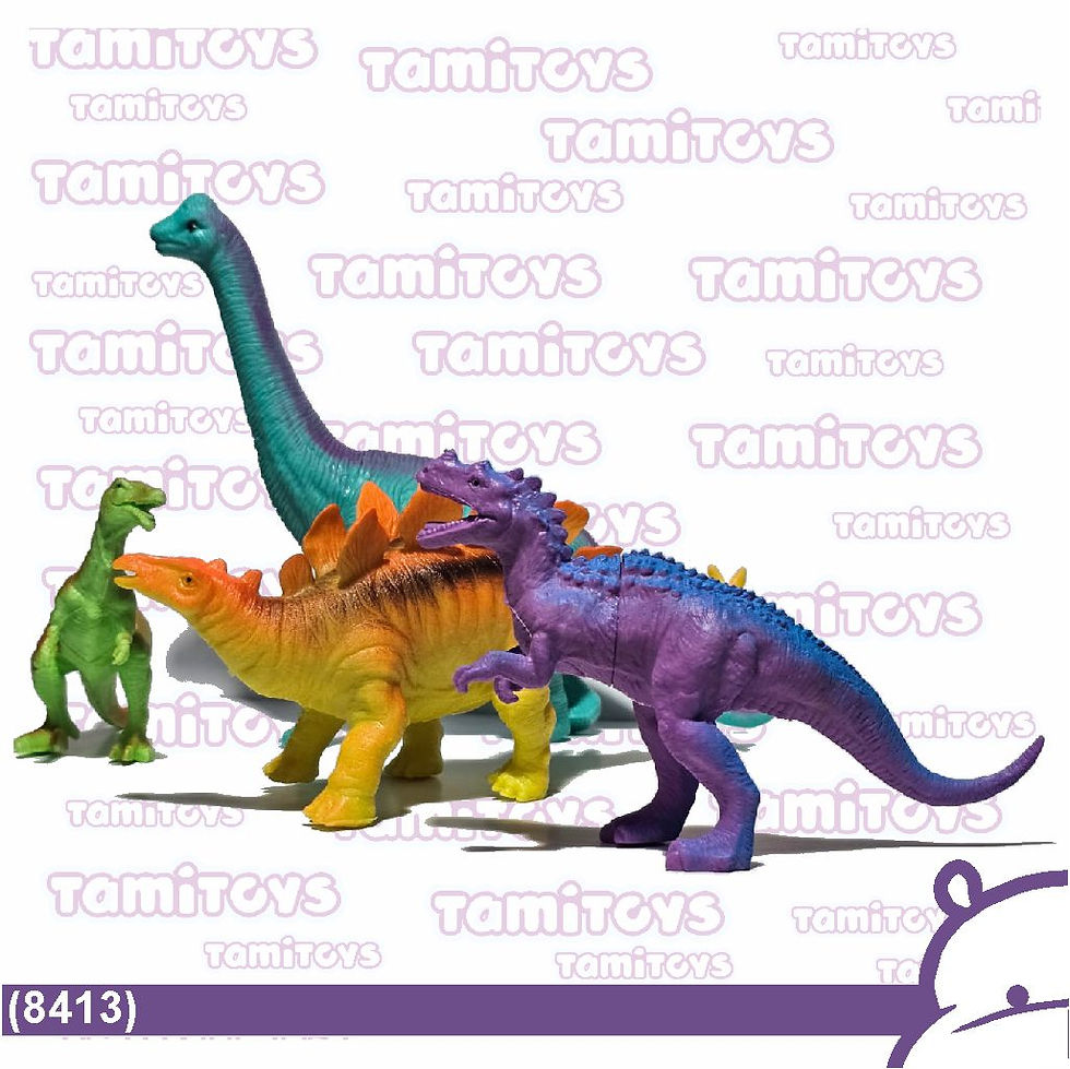 (8413) Dinosaurios en bolsa x4 con chicfle + DINOSAURIO + Tamitoys Juguetes para compartir.jpg