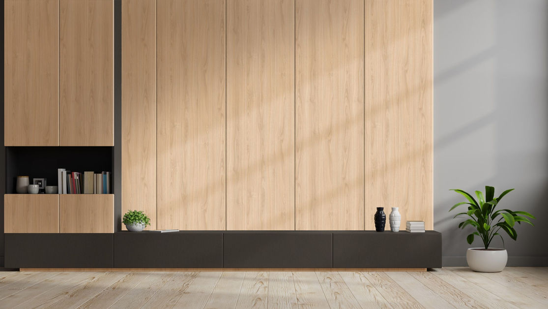 Nougat Melamina Vesto Textura Diseño de madera Nogal en tonalidad clara inspirado en el dulce de origen francés. Su textura en poro sincrónico acompaña cada veta del diseño y le da un toque de realismo y sofisticación única.