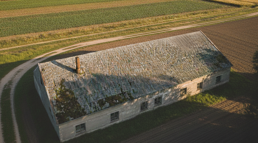 Altes Asbestdach - Vorher