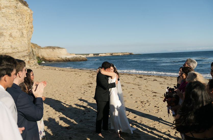 santa cruz beach wedding ceremony photos