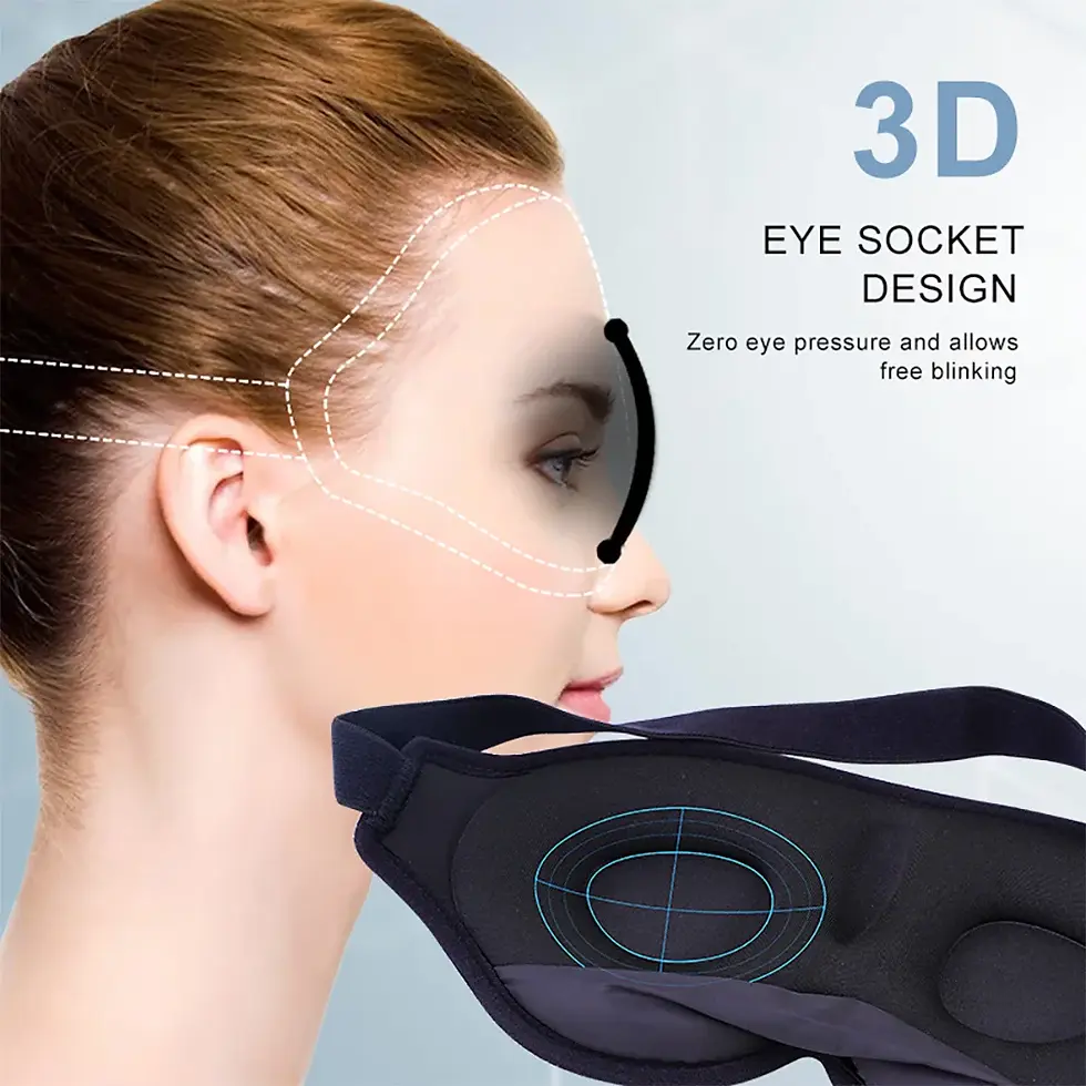 Thumbnail: 3D Sleeping Mask for Women Men Soft Blackout Eye Mask