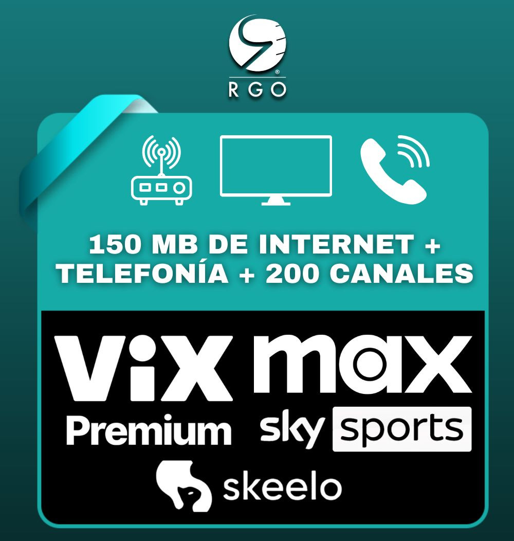 INTERNET 150 MB + TELEFONÍA + TV