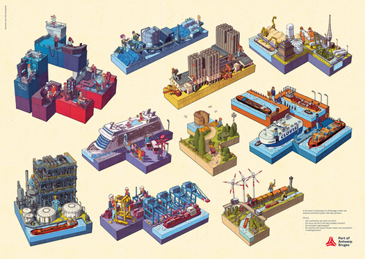 Haventetris Poster for the Port of Antwerp Bruges