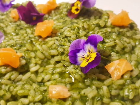 Risotto agli Spinaci con Tartare di Salmone