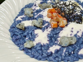 Risotto Blu al Gambero Blu e Rosso