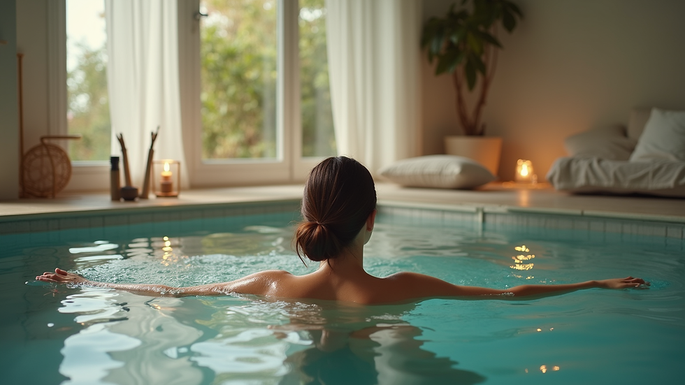 Vue en plongée d’une masseuse freelance préparant son matériel de massage à domicile