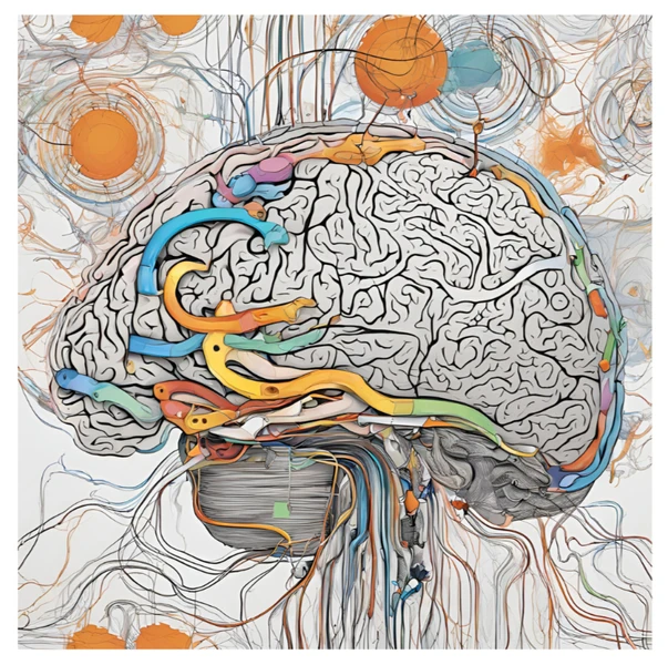 AI generated abstract visual of a neurodivergent brain by Alexandra Robuste