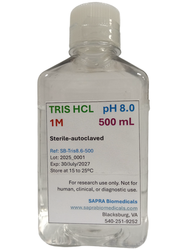 Tris HCl, 1M, pH 8.0 (25 ºC), 500mL | SAPRA Biomedicals