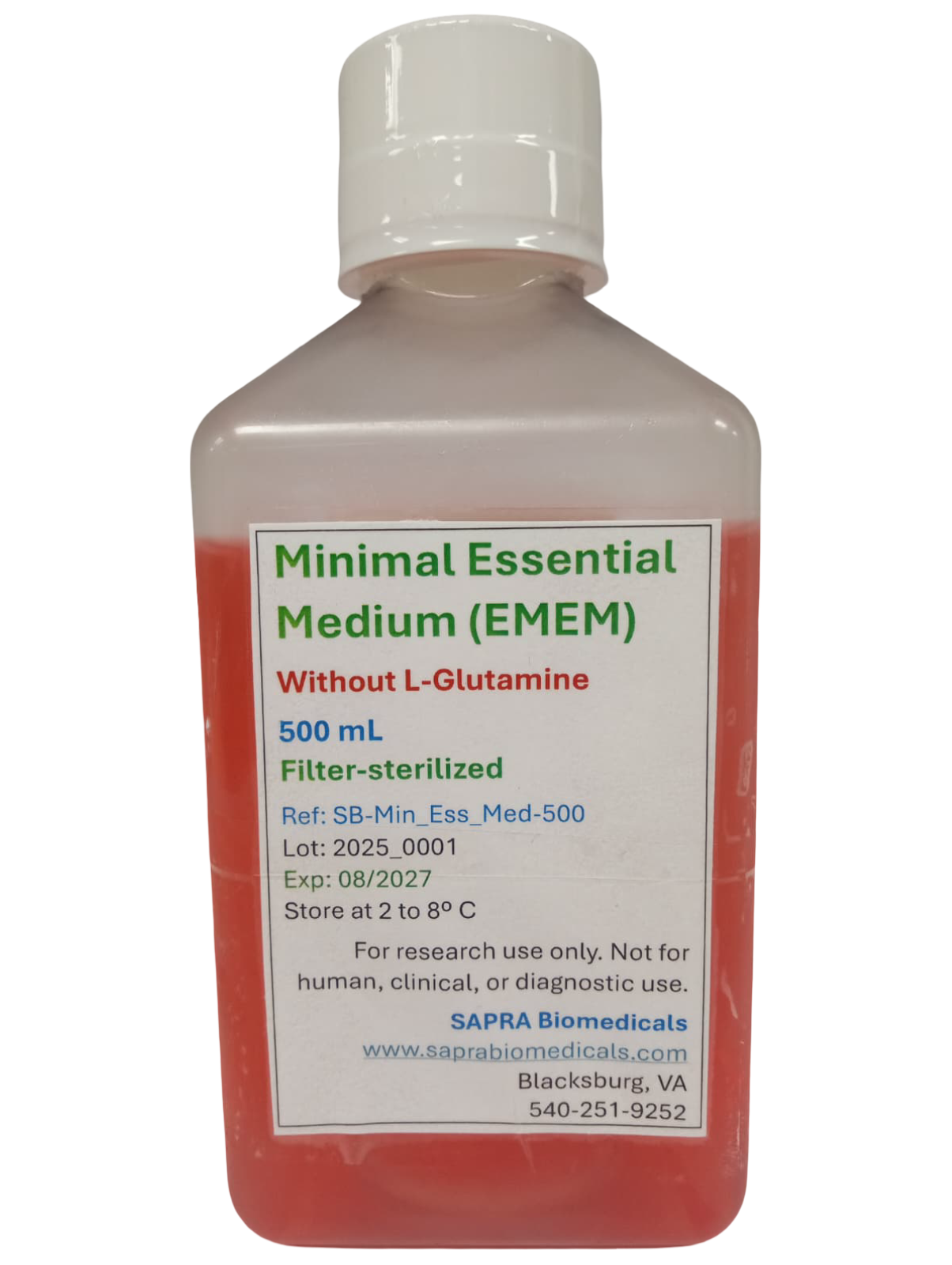 Eagle’s Minimum Essential Medium (EMEM), Without L-Glutamine