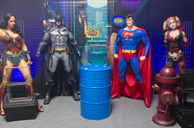 Super hero statue prop rentals 