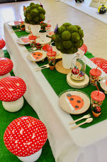 lady bug prop rentals, mushroom stool rentals