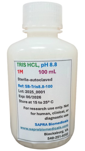 Tris HCl Buffer, 1M, pH 8.8 (25 ºC), 100mL | SAPRA Biomedicals