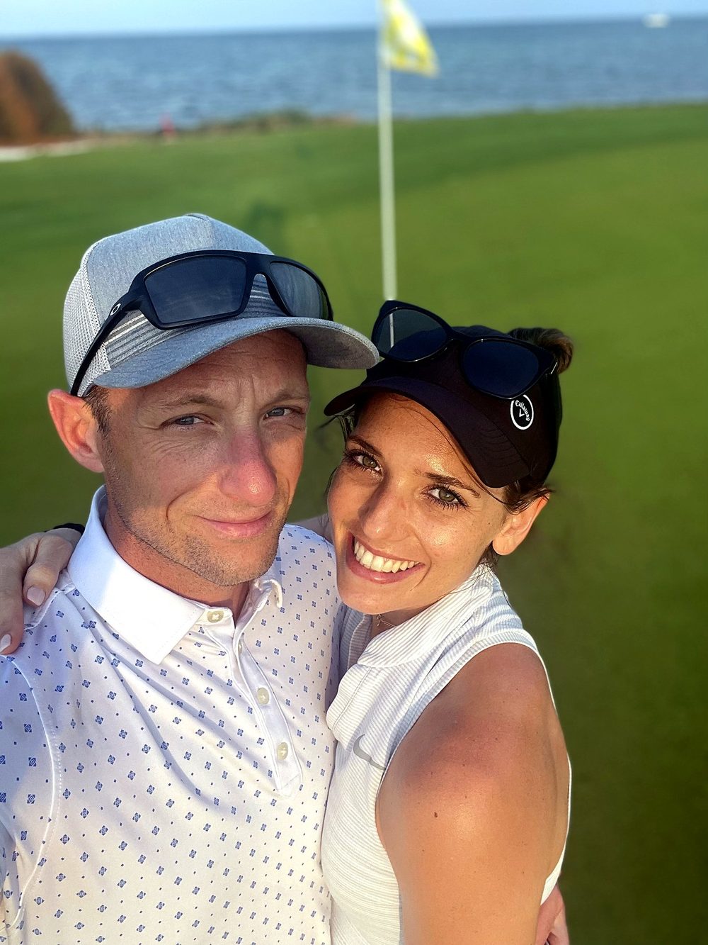 John and Emily on the golf course