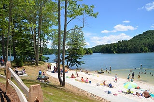 The beach at Lake Glenville