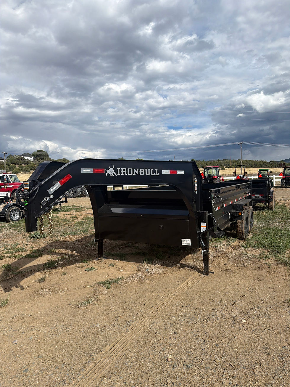 2026 Norstar Iron Bull 83x16 bumper pull dump trailer front view