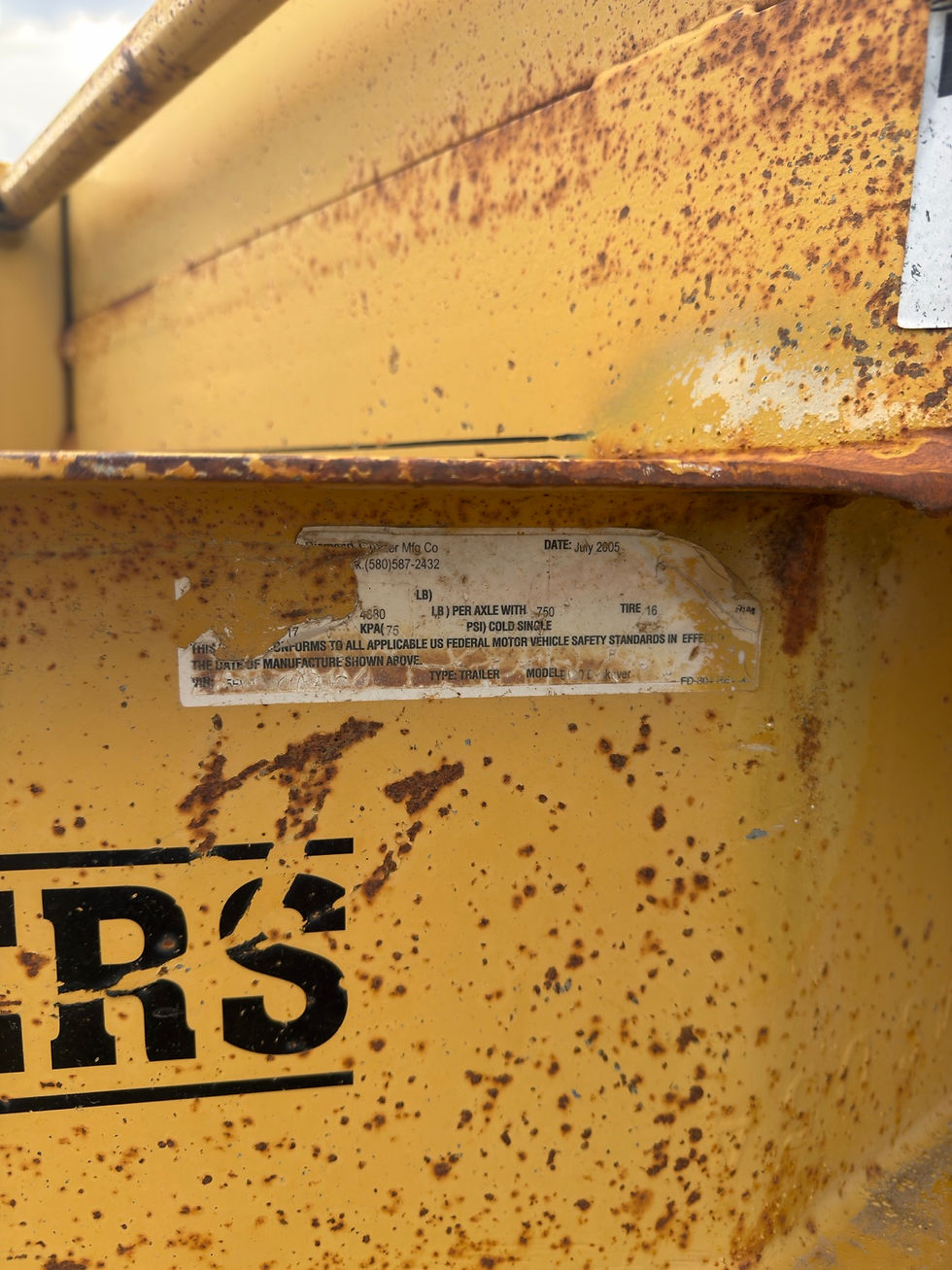 Thumbnail: Used 2005 Diamond T Bumper Pull Deckover Trailer