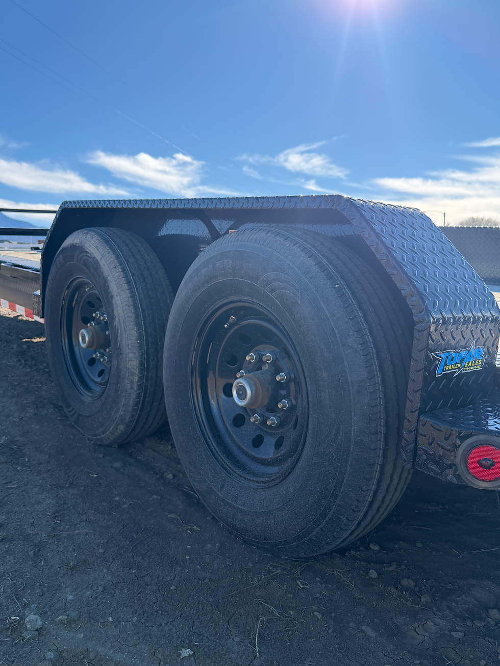 Thumbnail: Iron Bull full tilt deck trailer with tandem torsion axles