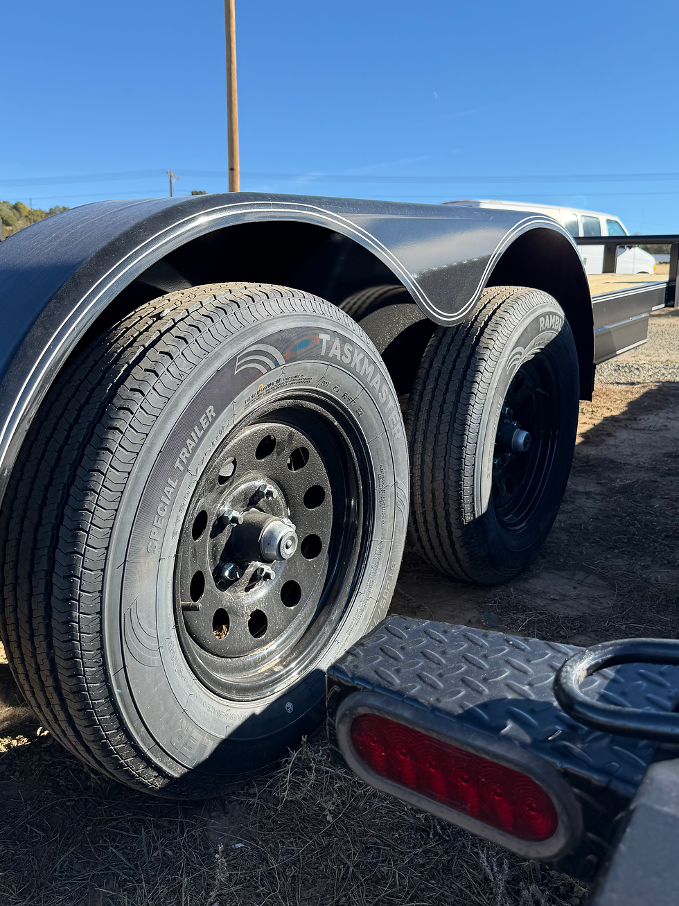 Thumbnail: Tandem axle electric brake setup on Texas Bragg HCH trailer