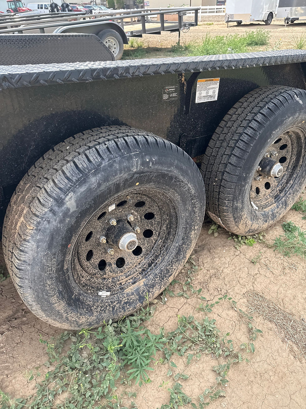 Thumbnail: Removable diamond plate fenders on black Norstar car hauler trailer