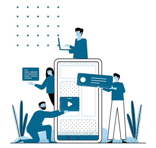 Blue and White Illustrative Technology S