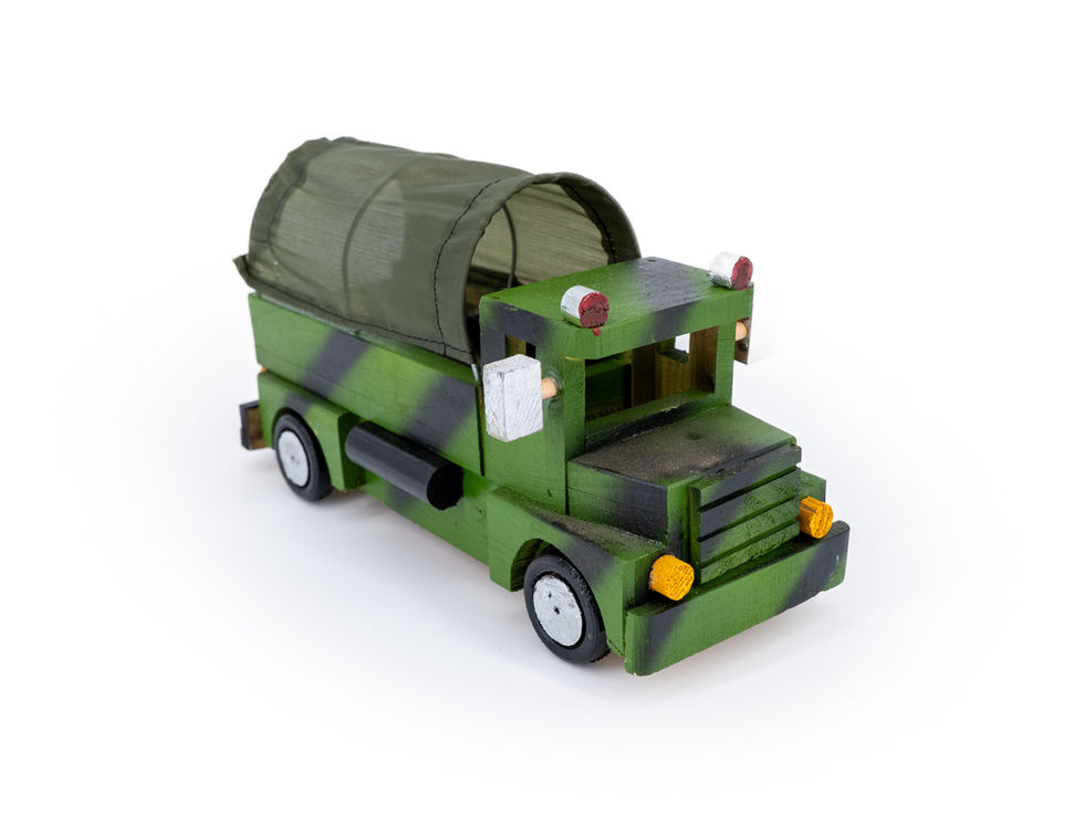 Trailer Militar de Madera Orgánico (Verde)