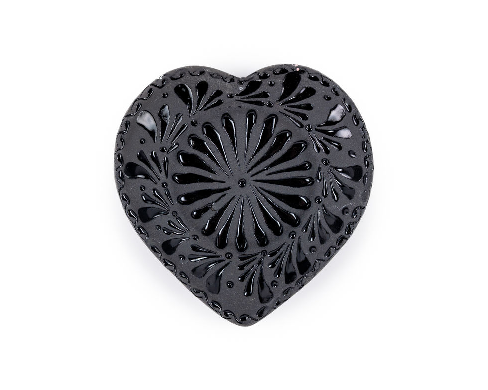 Mini Plato de Corazón - Talavera (Negra)