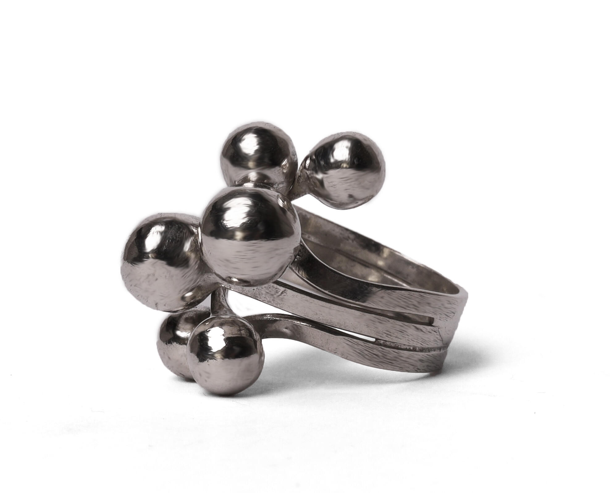 Anillo lluvia de plata