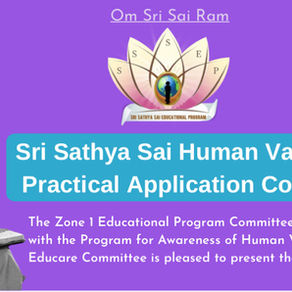 Sri Sathya Sai Human Values: Practical Application Course
