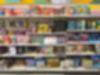 Board games in a store