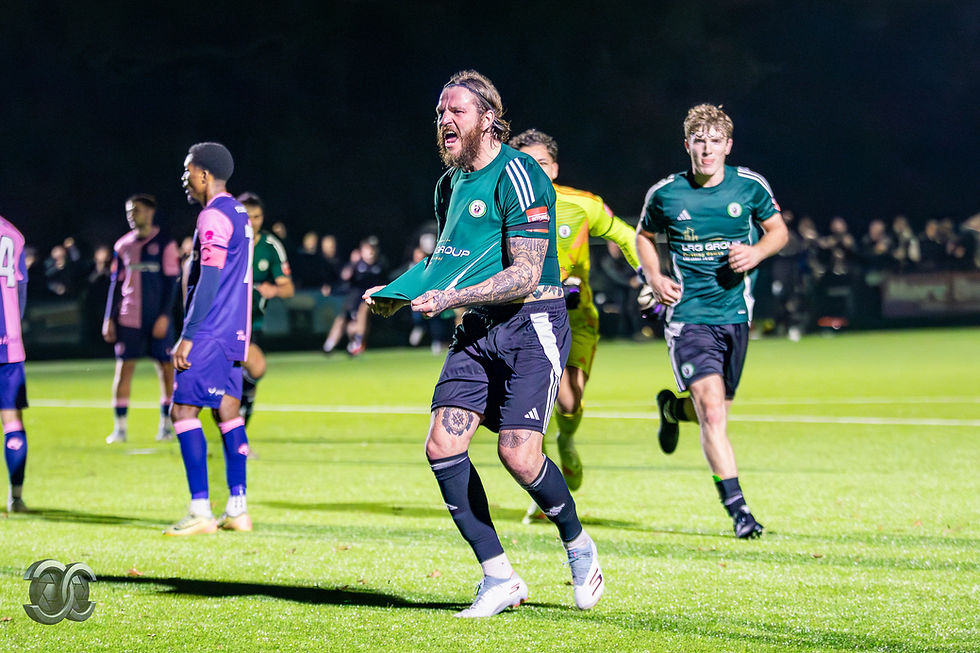 Burgess Hill Town FC playing football