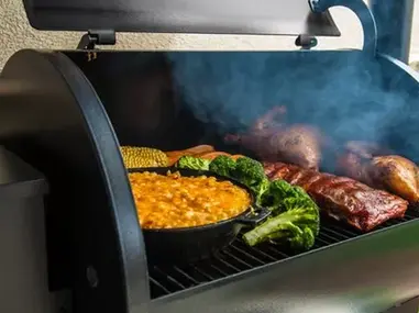 BBq food sizzling