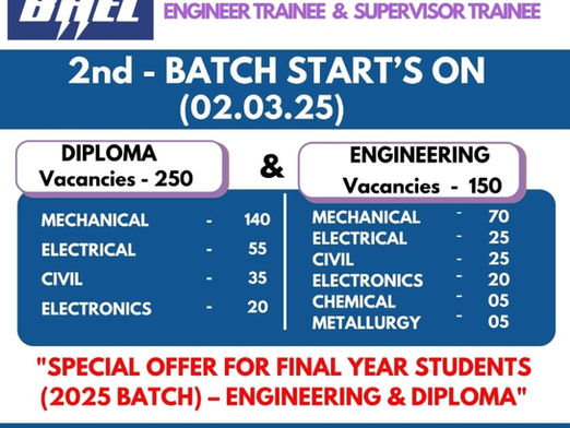 🚀 BHEL Recruitment Coaching – Join Our 2nd Batch! 🚀