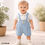 Thumbnail: A Pack of Three Sizes Baby Boy Suspender Everyday Romper | 3–6–9 Months