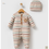 Thumbnail: A pack of Three Sizes Baby Boy Colorful Striped Soft Cotton Footed Romper with H