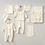 Thumbnail: 100% Cotton Natural Newborn Baby Girl Set in Beige