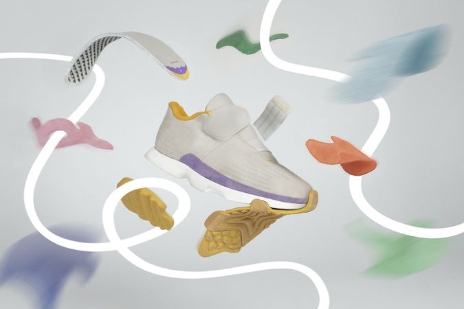 Product design meeting sustainable fabrication, a 3D-printed sole combining ergonomic research, circular material innovation, and advanced digital manufacturing.