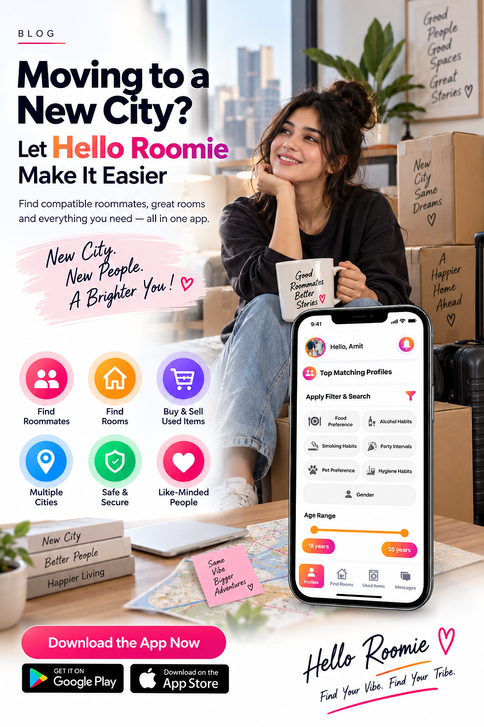 Moving to a New City? Let Hello Roomie Make It Easier