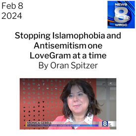 Picture of Monica and link to LoveGram news story from News 8