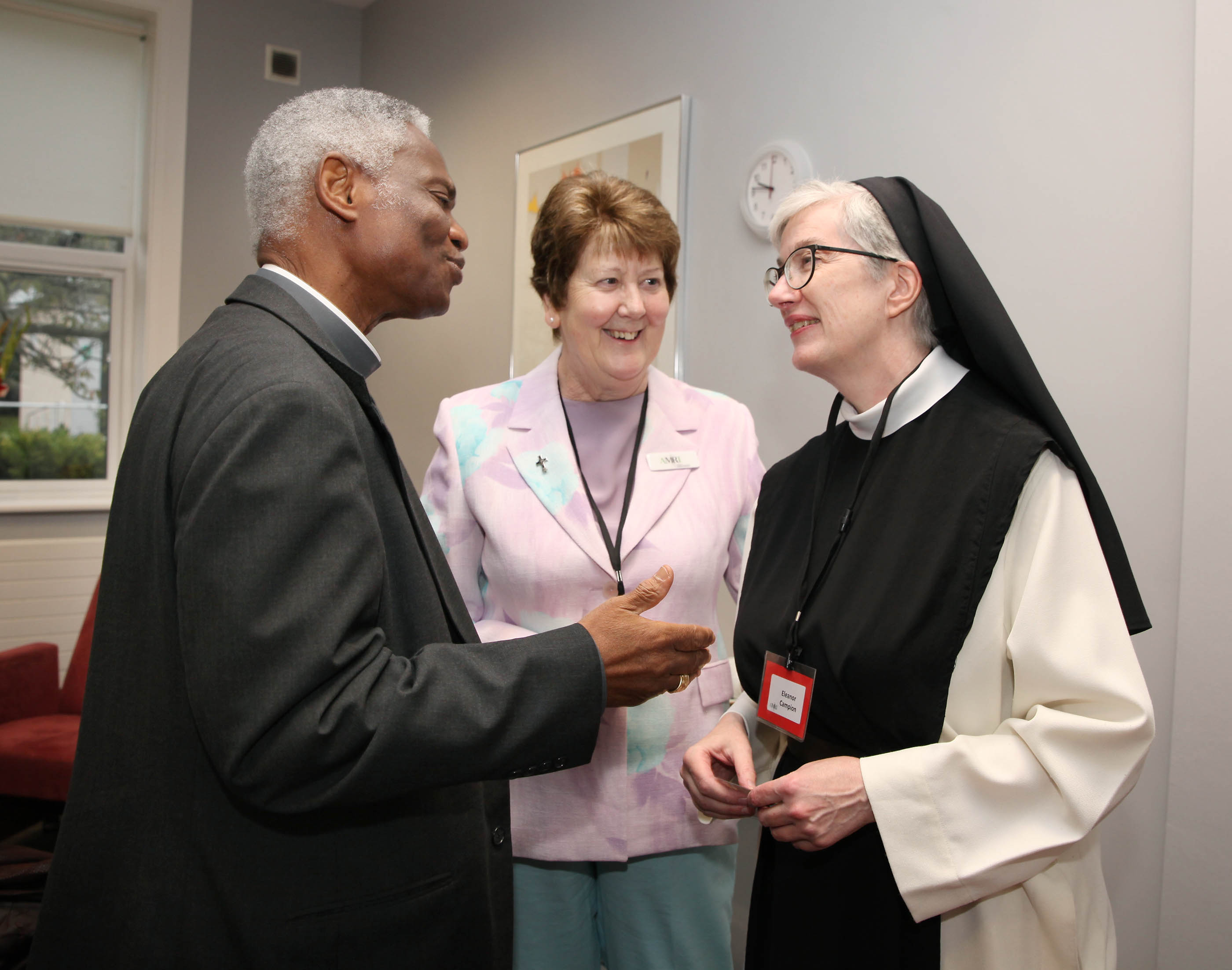 Cardinal Turkson with Sr Liz Murphy and