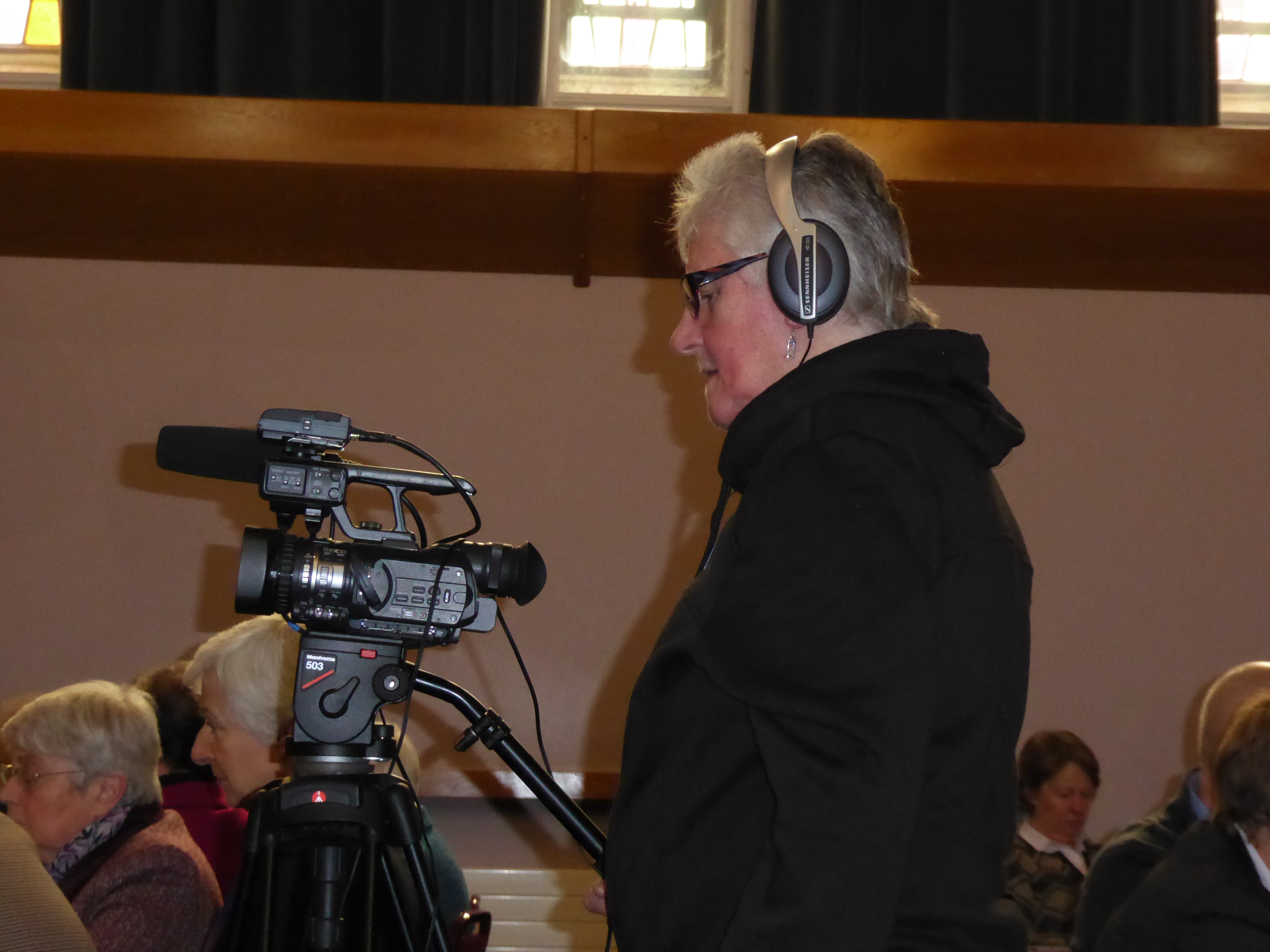 Filming the historic event