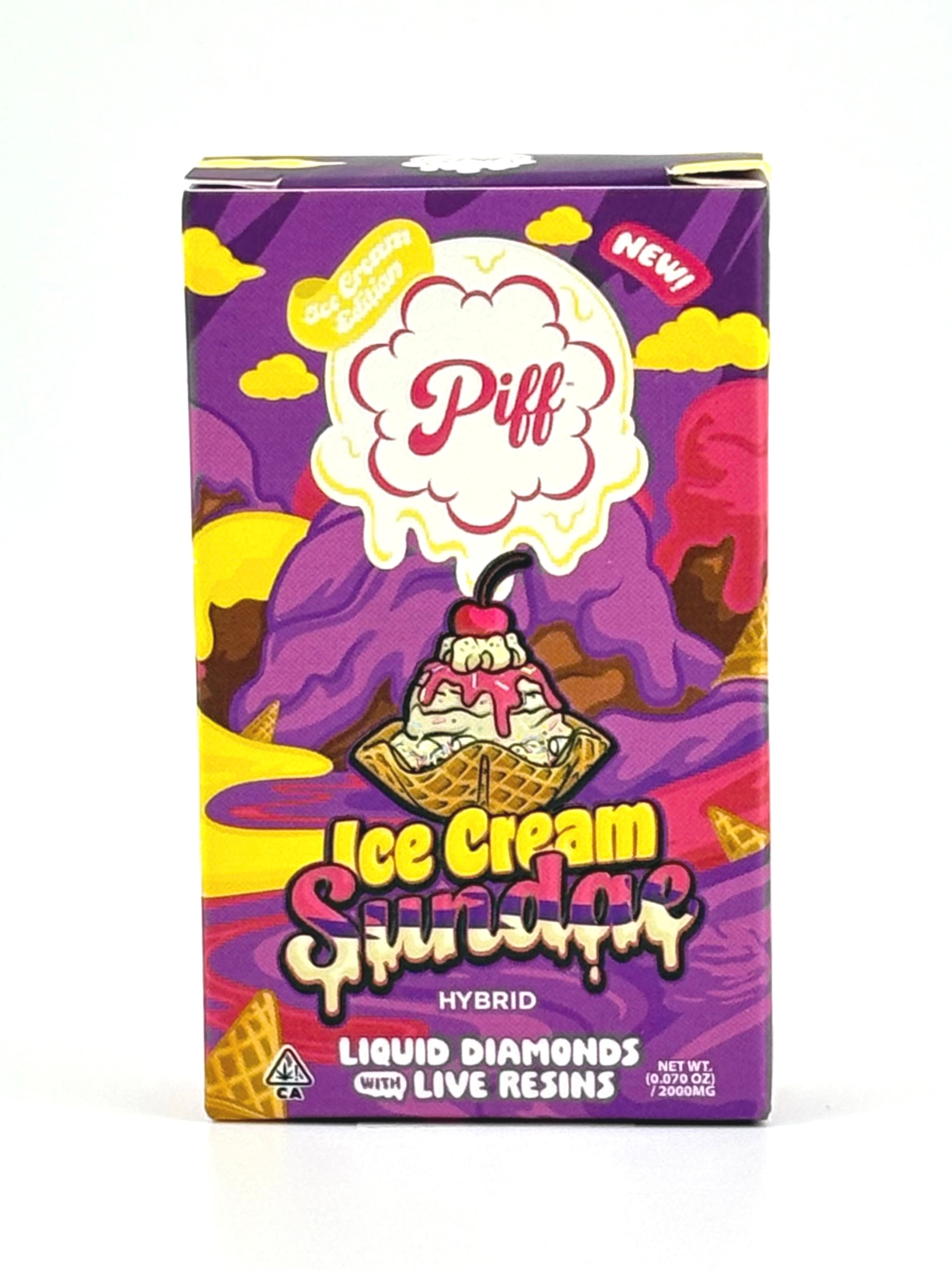 Piff Ice Cream Sundae 2G Liquid Diamonds & Live Resin Vape 
