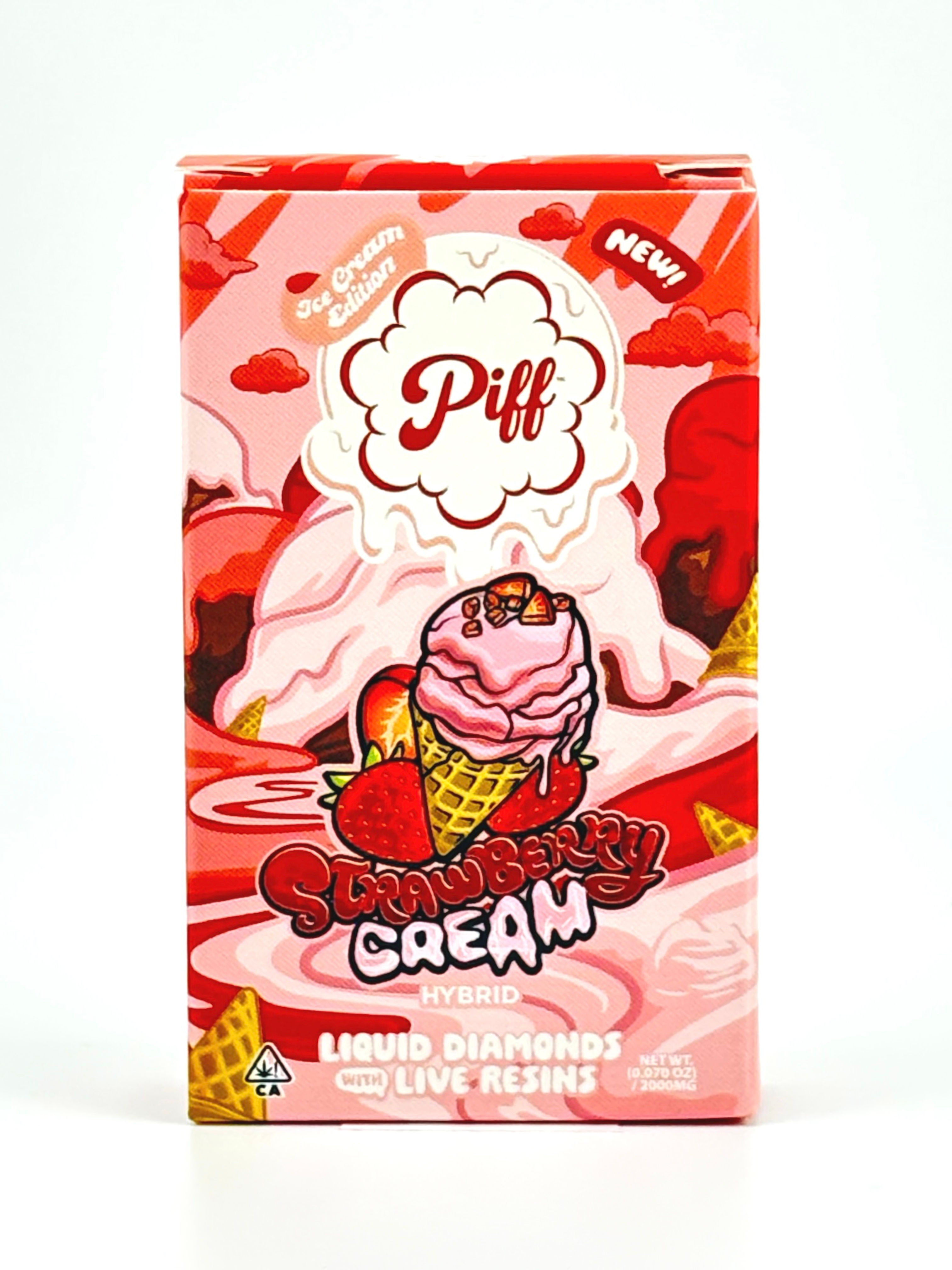 Piff Strawberry Cream 2G Liquid Diamonds & Live Resin Vape 