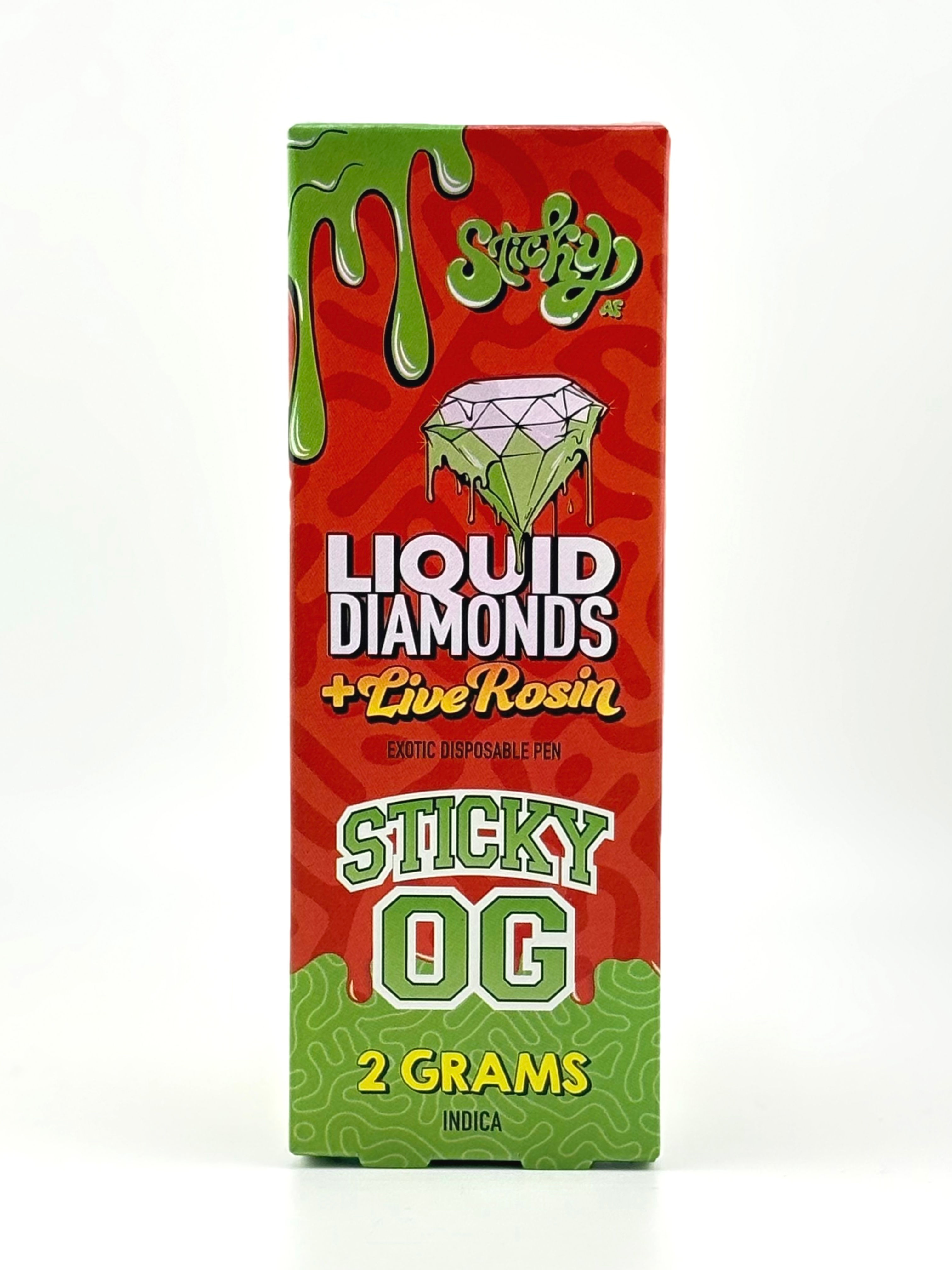 Sticky 2G Vape Sticky OG  Liquid Diamonds + Live Rosin 