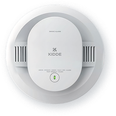 Kidde smoke detector—Unity Services professional installation.